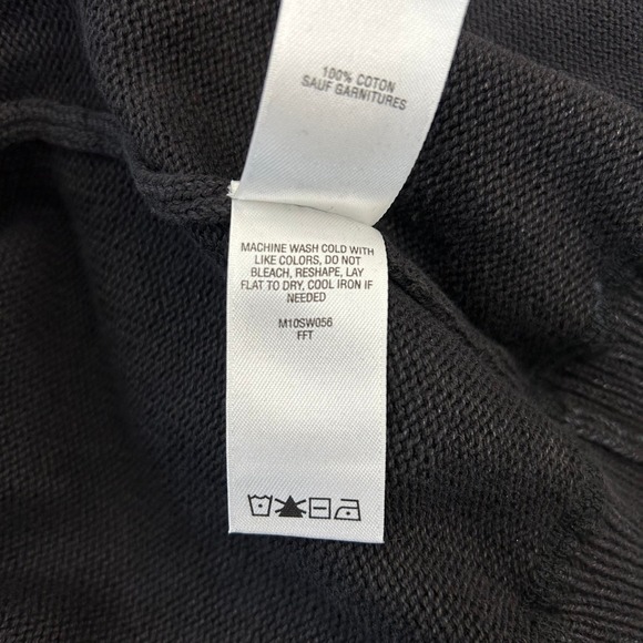 Cabela's Men's Cardigan Sweater SZ L Black Gray Grunge Mineral Wash Faded Look - Picture 8 of 8